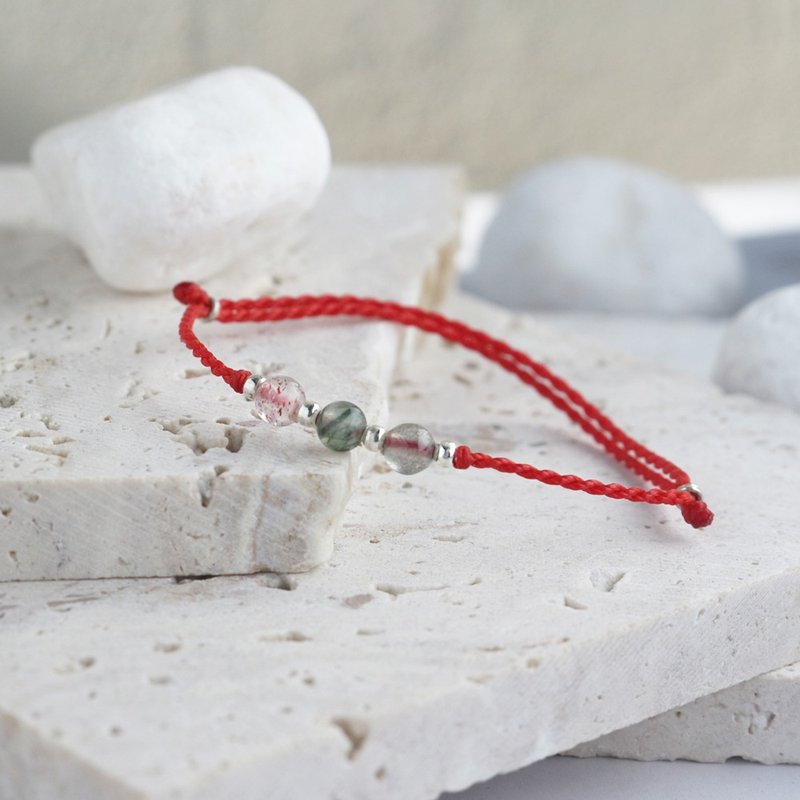【水晶蜡绳系列】贵人x桃花x招财 天然石蜡绳手链 | 大员囡仔 - 手链/手环 - 水晶 多色