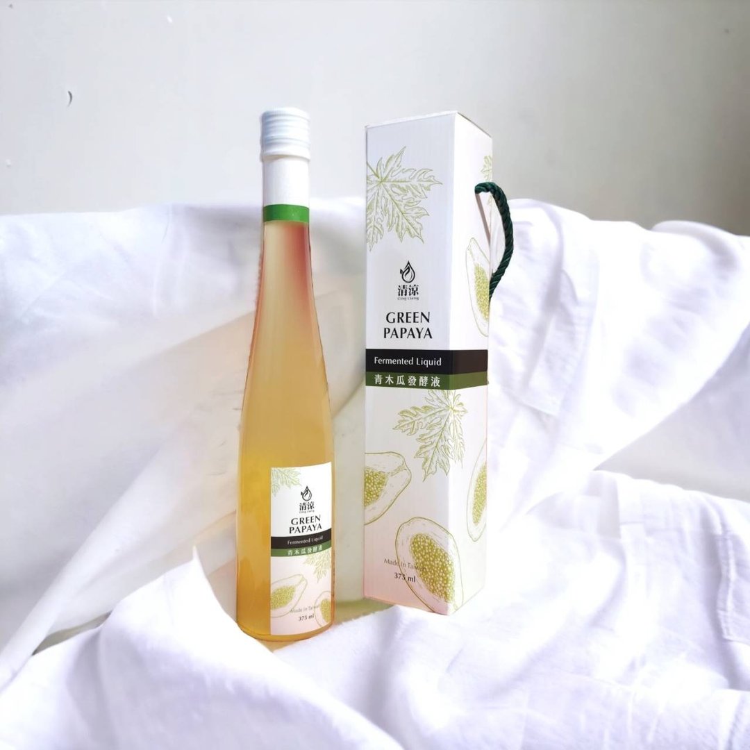 【促进新陈代谢】青木瓜酵素(发酵液) 375 ml－特级青木瓜酵素 - 健康/养生 - 玻璃 