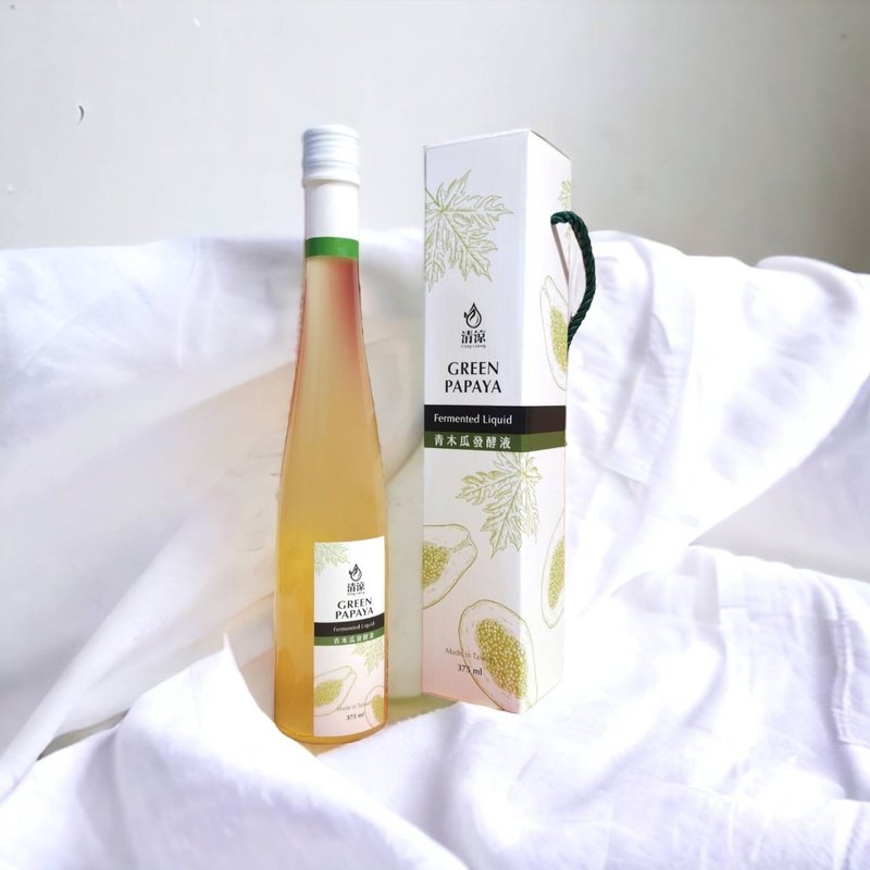 【促进新陈代谢】青木瓜酵素(发酵液) 375 ml－特级青木瓜酵素 - 健康/养生 - 玻璃 