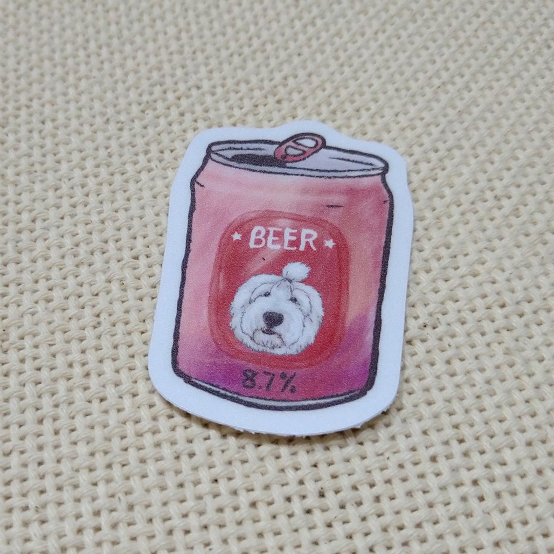 英国古代牧羊犬啤酒-防水车贴-行李箱贴纸_防水贴纸 - 贴纸 - 防水材质 