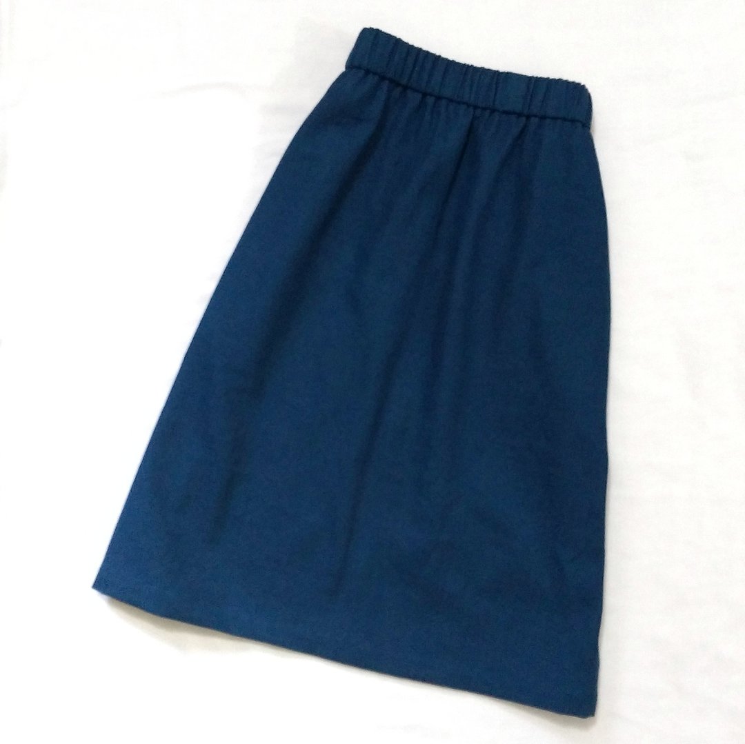 cynws easy fit 日系 亚麻 铅笔裙 - 裙子 - 棉 蓝色