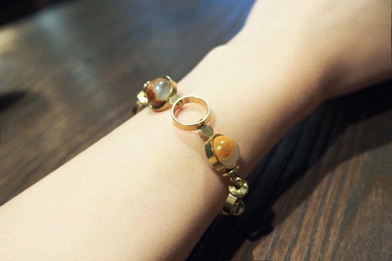 阵雨手链 - The Shower Bracelet - 手链/手环 - 宝石 金色