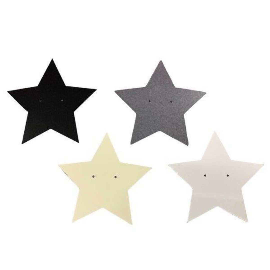 Earring mount star L LOGO free domestic production 50 sheets 4color - 收纳用品 - 纸 黑色