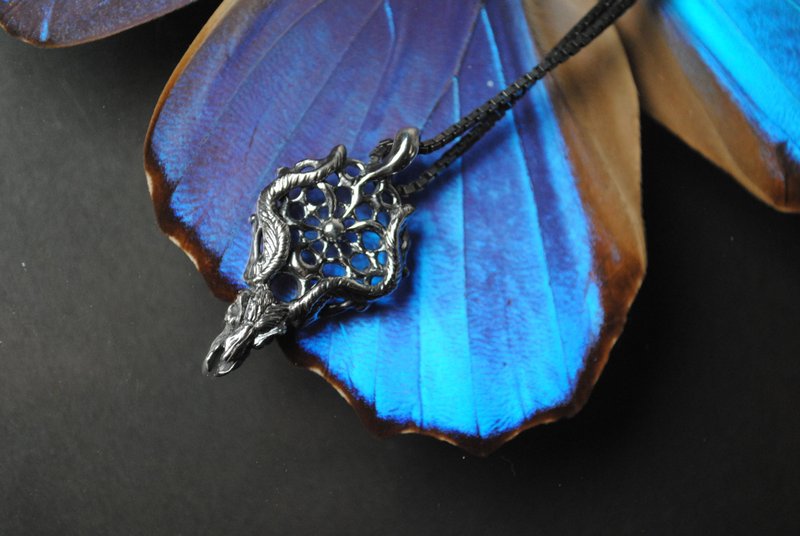 一本银饰/手作银饰/单坠/联名系列/原罪/怠惰捕梦网 - 项链 - 纯银 银色