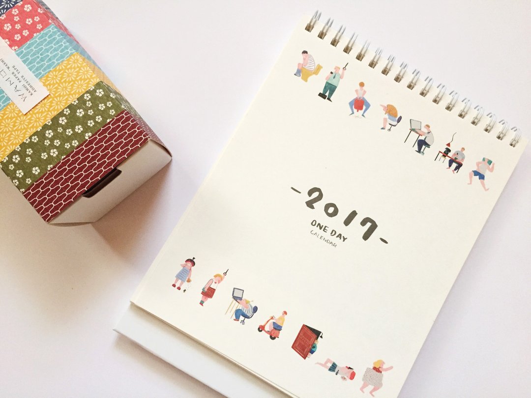 2017黄鼻子one day calendar 桌历 (3本以上下标区) - 年历/台历 - 纸 白色
