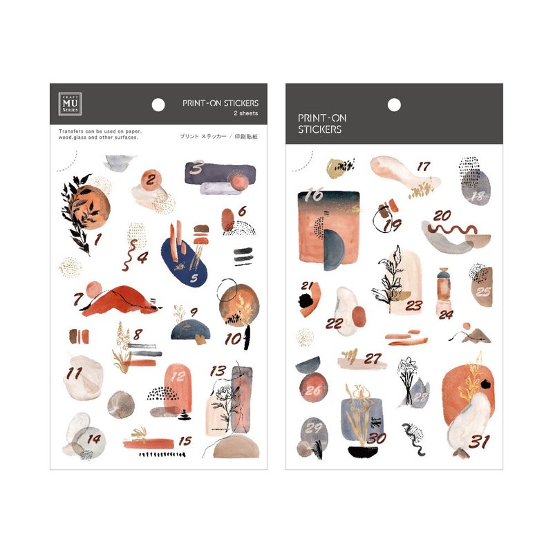 【Print-On Stickers 转印贴纸】no.166-时光意象 | 插画师系列 - 贴纸 - 其他材质 粉红色