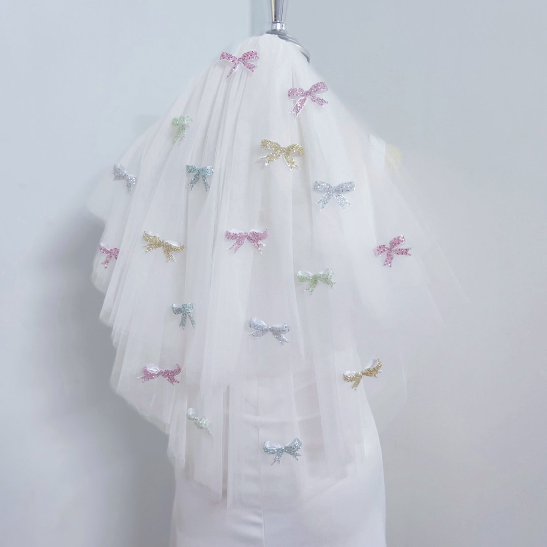 Sparkle ribbon glitter  : Wedding bridal veil - 发饰 - 绣线 