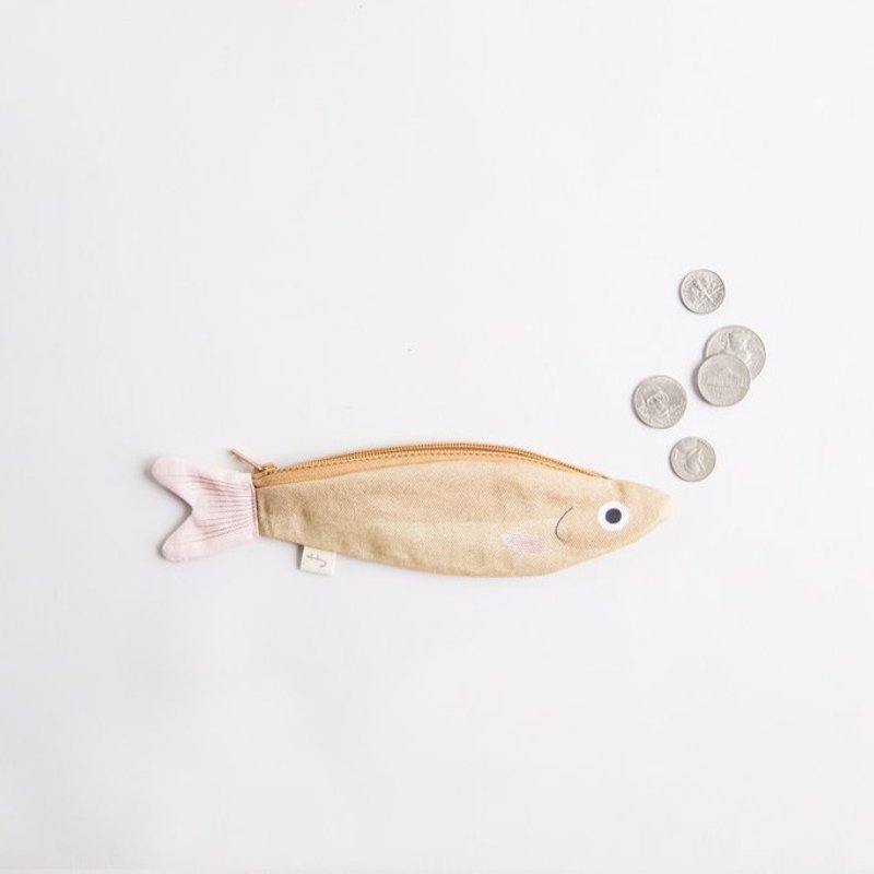 日本海鯷鱼 钥匙包 | Don Fisher - 钥匙链/钥匙包 - 棉．麻 橘色