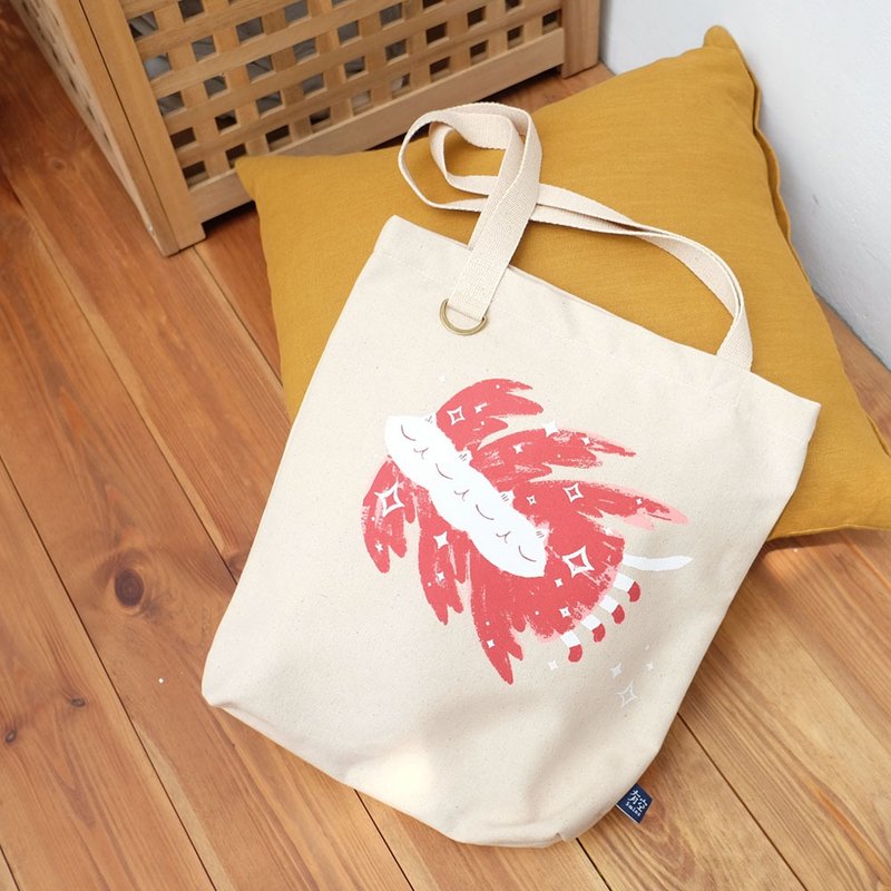 飞行三女巫 -帆布包 - 侧背包/斜挎包 - 棉．麻 白色