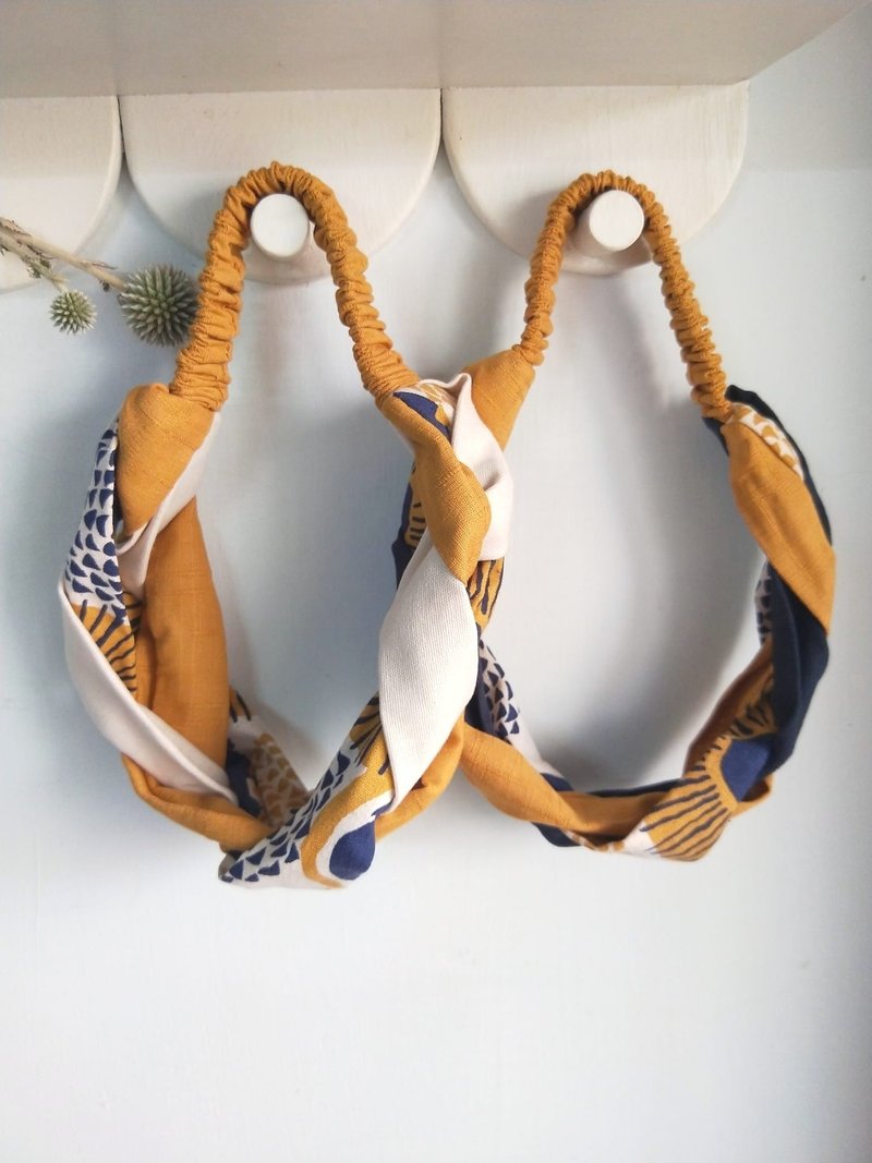 编织发带-大普圆花 - 发饰 - 棉．麻 多色