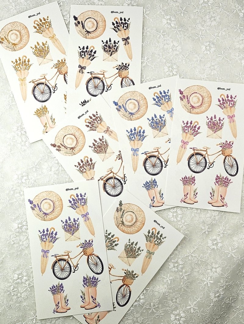 香草花园野餐拼贴贴纸 - 便条纸/标签贴 - 纸 多色