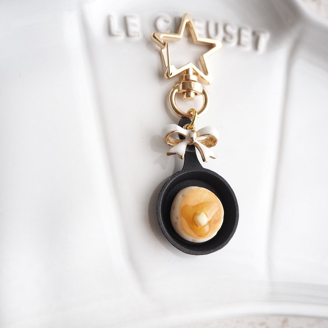 Keyring / miniature / pancake - 钥匙链/钥匙包 - 粘土 咖啡色