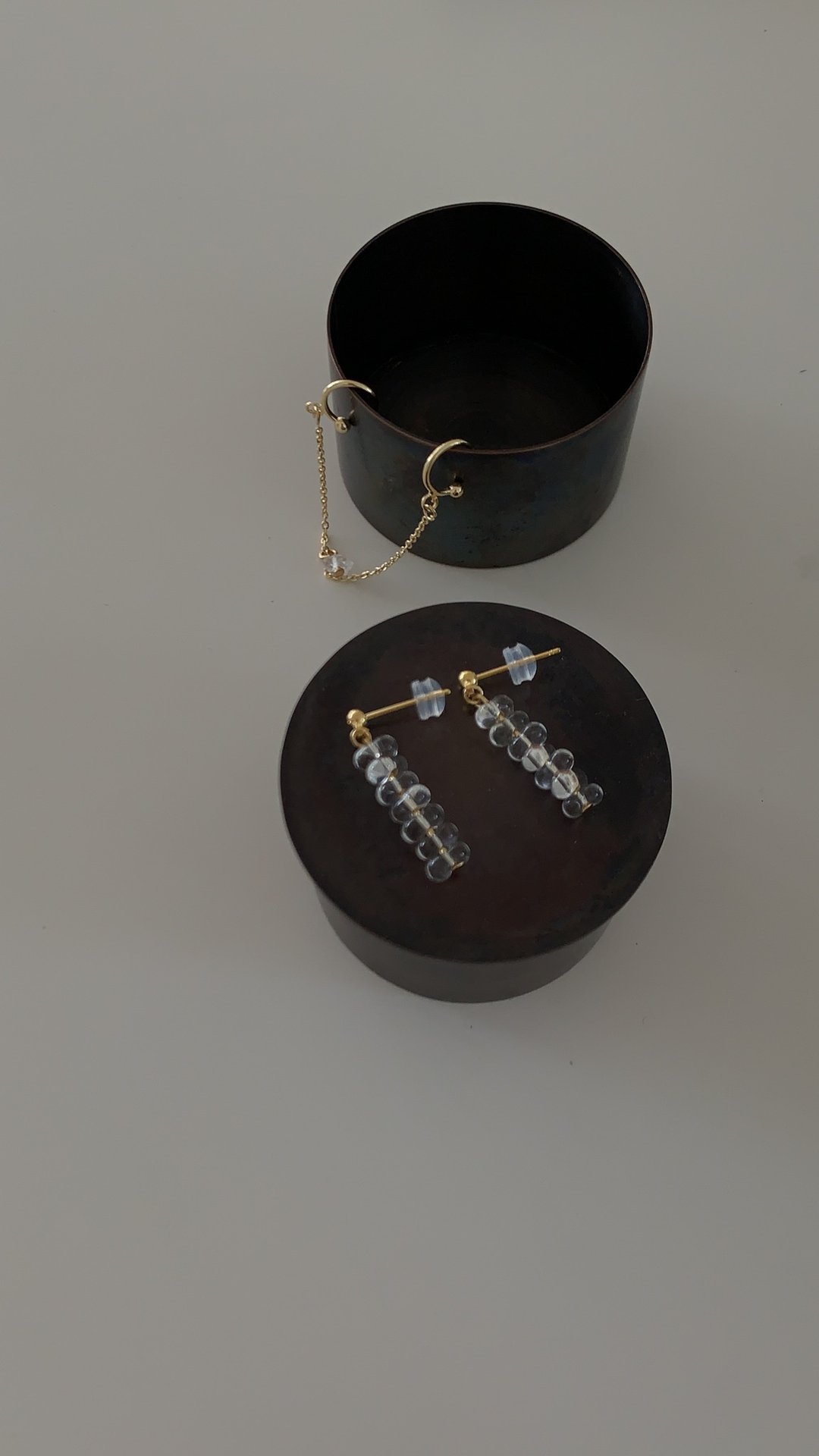 vingtsixplus SS203玻璃 耳针/耳夹 可爱 夹式耳环 透明 耳环推荐 - 耳环/耳夹 - 铜/黄铜 透明