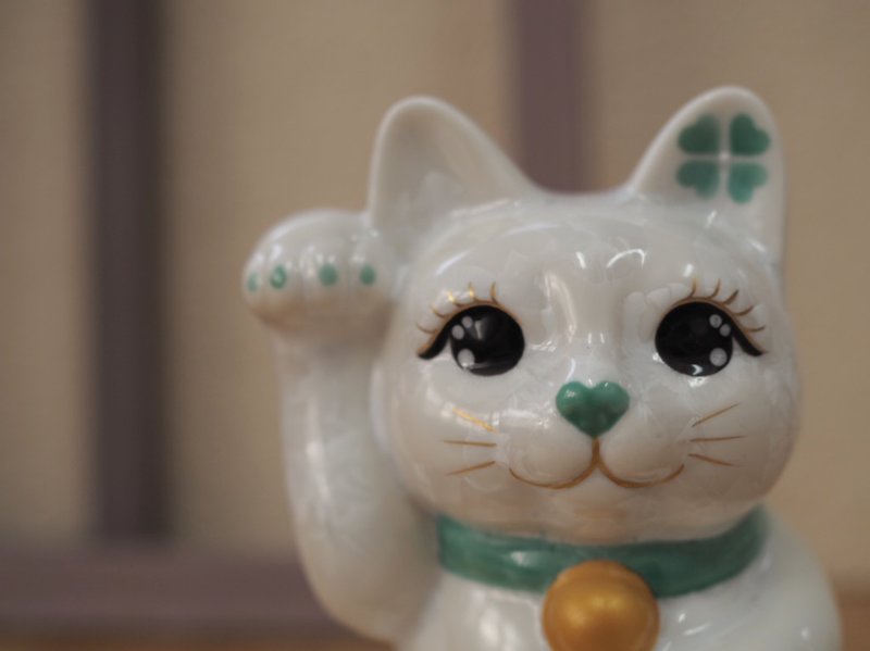 京烧 清水烧 | 花结晶 白 右 开运 - 摆饰 - 陶 