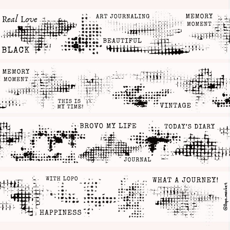 复古邮票透明雾面和纸胶带 5cm - 纸胶带 - 其他材质 