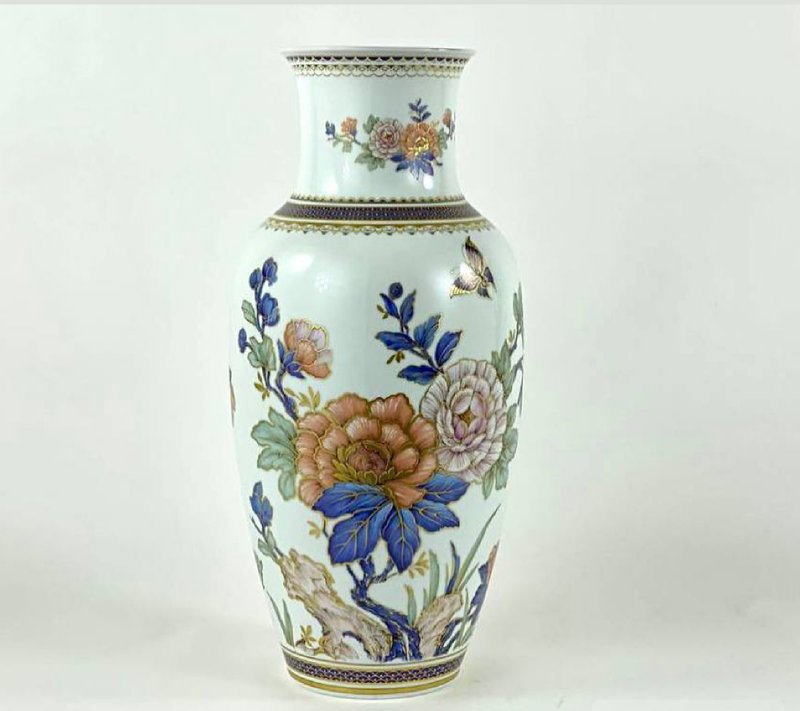 大瓷花瓶 来自 凯撒 德国 |复古花瓶与花卉图案 - 其他家具 - 瓷 多色
