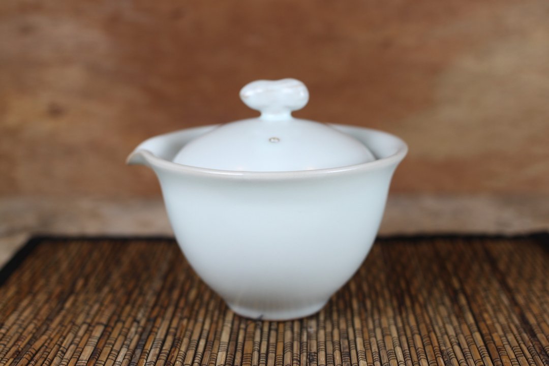 【圣诞礼盒】粉青 无光釉 发升盖碗 盖杯 莺歌名家叶敏祥作品 - 茶具/茶杯 - 陶 