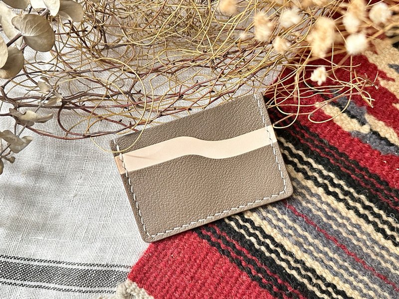 山羊皮2+1咭位咭片套 好好缝 皮革DIY材料包 卡片套 法国 简约 - 皮件 - 真皮 多色