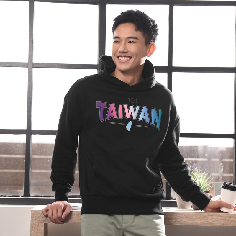 【Taiwan帽T】台湾制造透气无刷毛。两款原创设计。搭机出游好穿 - 中性连帽卫衣/T 恤 - 棉．麻 