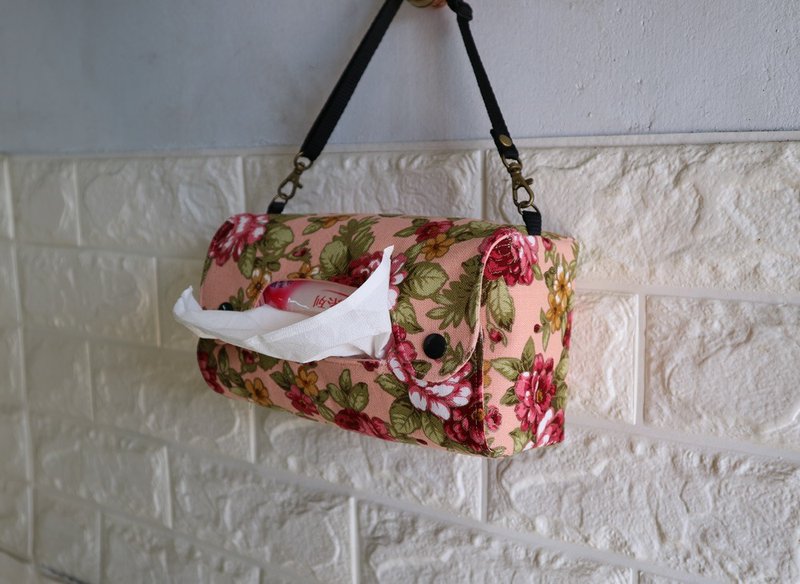 玫瑰园  袋装面纸盒套 车用面纸套 卫生纸套  可调可拆可挂活动盒 - 纸巾盒 - 棉 