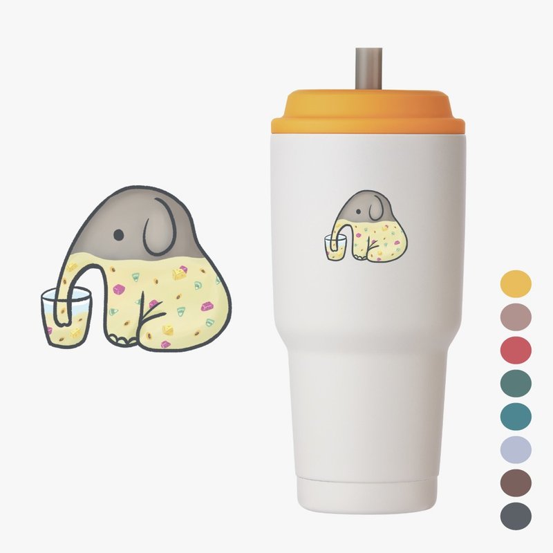 YCCT速吸杯2代900ml - 大象/.老虎/兔子/龙/蛇 - 保温瓶/保温杯 - 不锈钢 多色