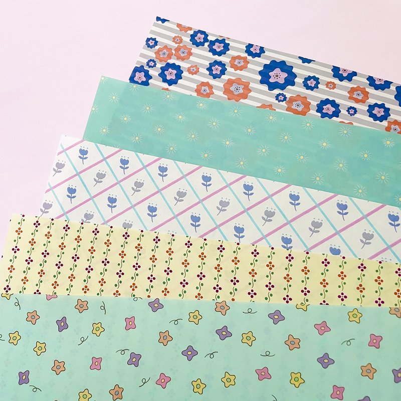 // A3 5 张纸可供选择 // 10 张植物设计纸 - 包装材料 - 纸 多色