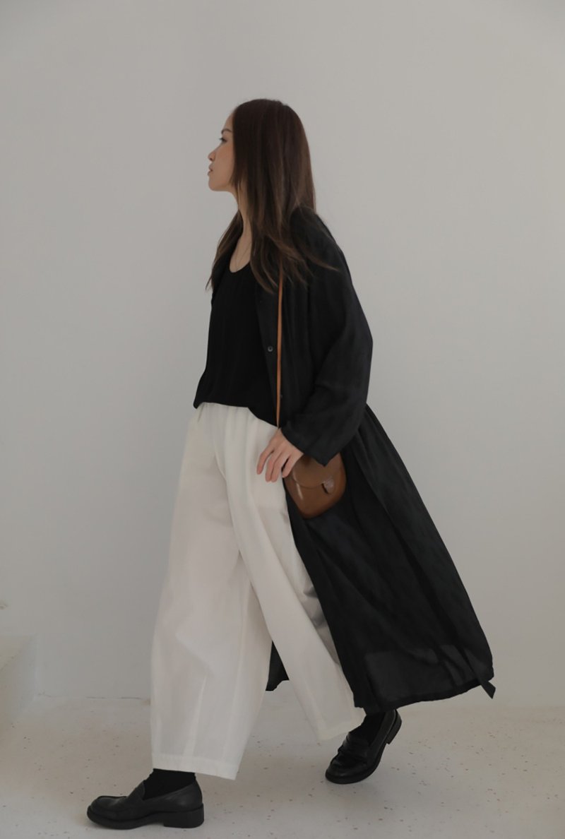 羽毛飘逸长衫 I feather print long coat - 女装西装外套/风衣 - 其他材质 