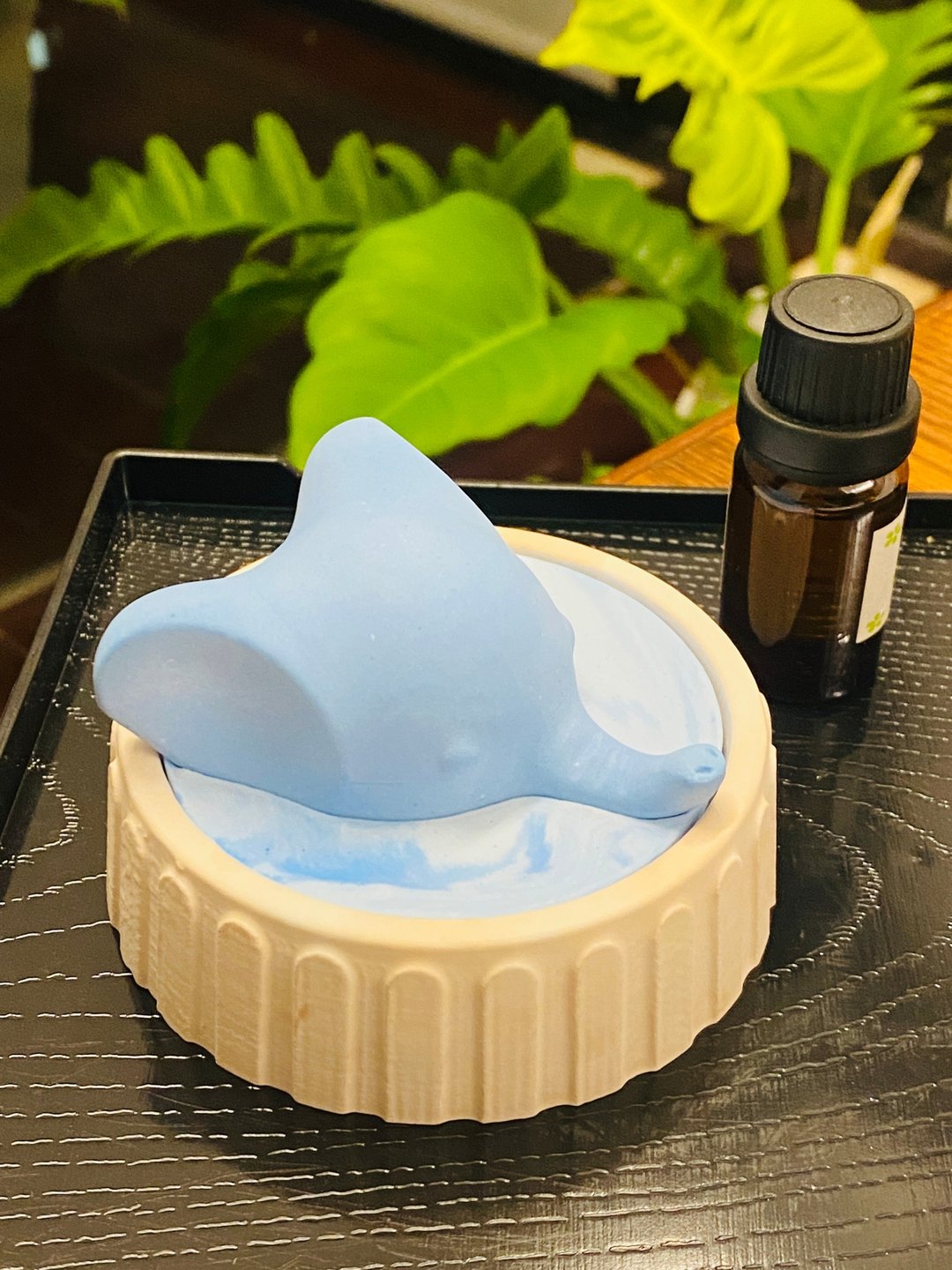 小象泡澡扩香石 Baby Elephant Aroma Stone - 香薰/精油/线香 - 其他材质 蓝色