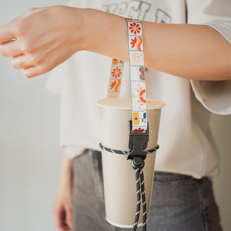 饮料好提绳 Drink Carrier - 老磁砖 - 随行杯提袋/水壶袋 - 聚酯纤维 橘色