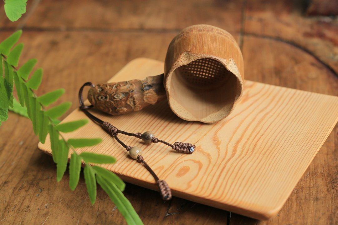 竹制品 | 竹节茶漏 竹根把手 | 茶具 茶器 | 手工打磨 自然健康 - 其他 - 竹 