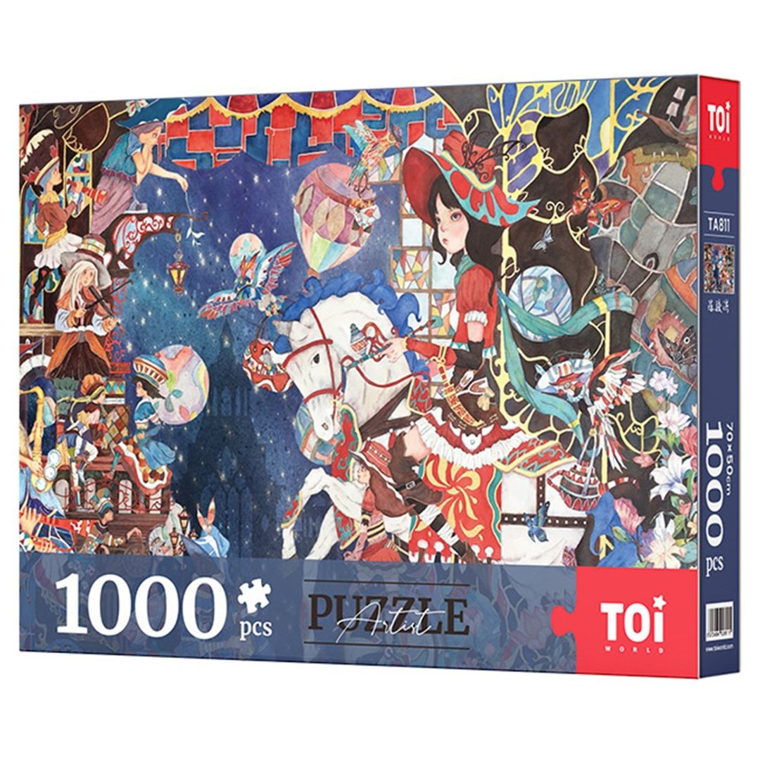 TOi图益 【堂吉轲德与舞台剧】拼图1000片盒DIY动漫插画桌游 - 拼图 - 纸 蓝色