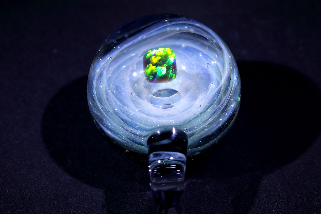 宇宙玻璃颈链吊坠26mm no.933 - 颈链 - 玻璃 蓝色