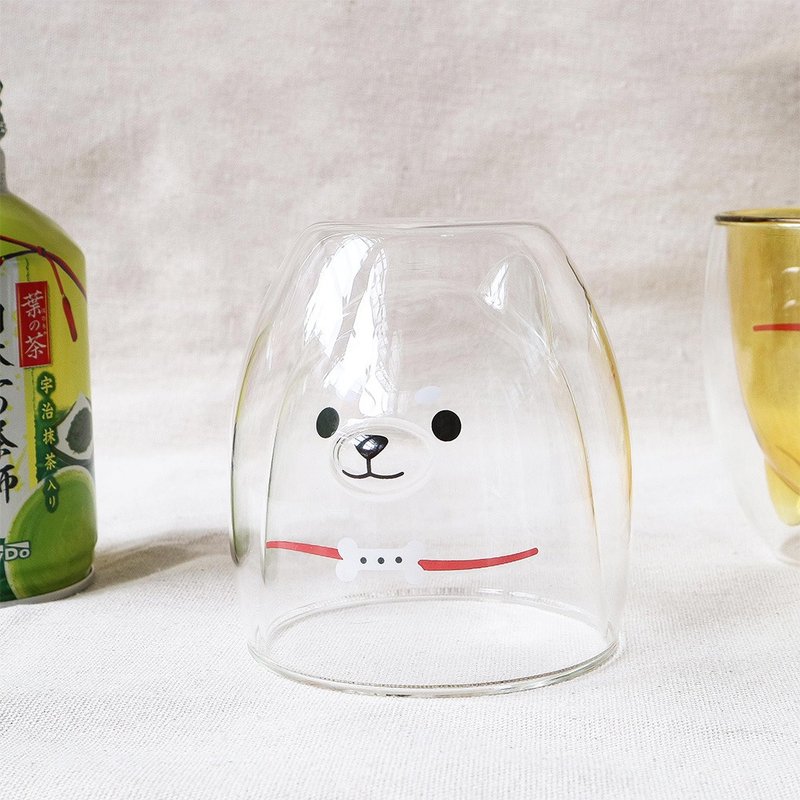 柴犬双层玻璃杯-清透 - 玻璃杯 - 玻璃 透明