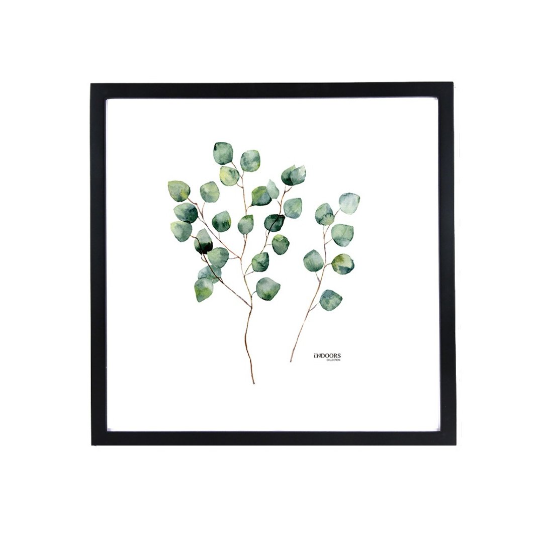 北欧装饰画相框 花草 绿叶 43x43cm 室内设计 清新 摆设 画框 - 海报/装饰画/版画 - 木头 绿色
