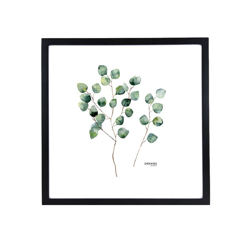 北欧装饰画相框 花草 绿叶 43x43cm 室内设计 清新 摆设 画框 - 海报/装饰画/版画 - 木头 绿色