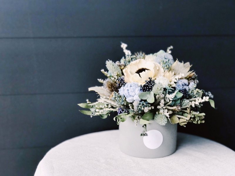 Flower Design!【信使之神-Hermes】干燥花 桌花 开幕 盆花 装饰 - 干燥花/捧花 - 植物．花 蓝色