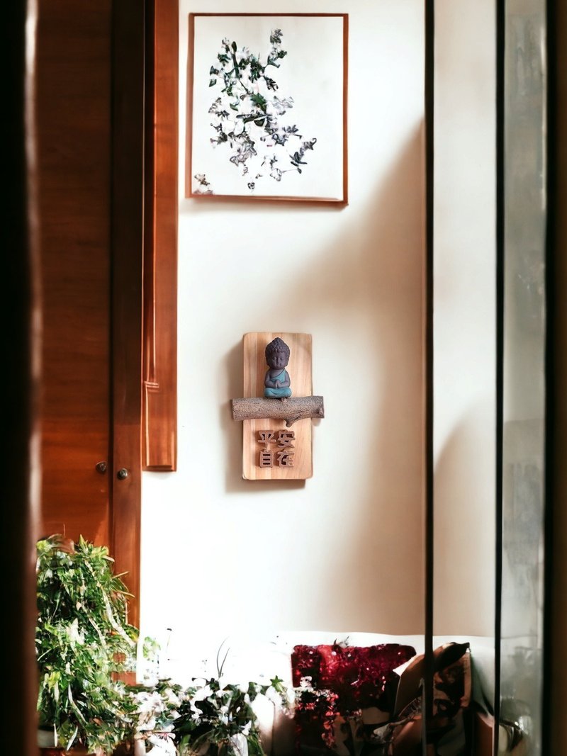蓝色小菩萨挂饰 // 平安自在 // 松木款 // 安心出货SOP - 摆饰 - 木头 多色