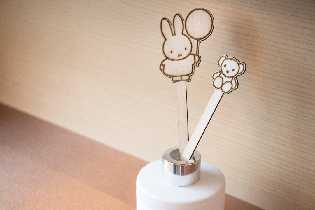 【Pinkoi x miffy】miffy & Bear 扩香棒 | ninety second - 香薰/精油/线香 - 木头 咖啡色