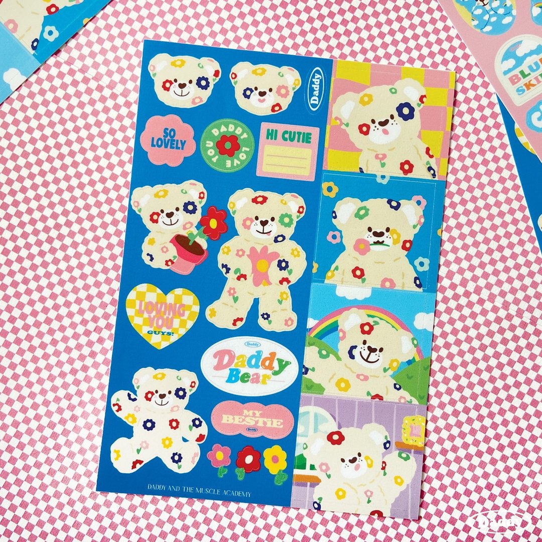 Sticker Blossom Bear - 插画/绘画/写字 - 防水材质 多色