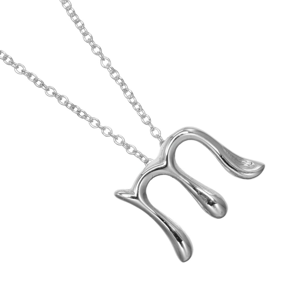 【日本直送】蒂芙尼 TIFFANY&Co. 字母 M 项链  સilver 925 约2.2g【二手】A级 - 项链 - 银 银色
