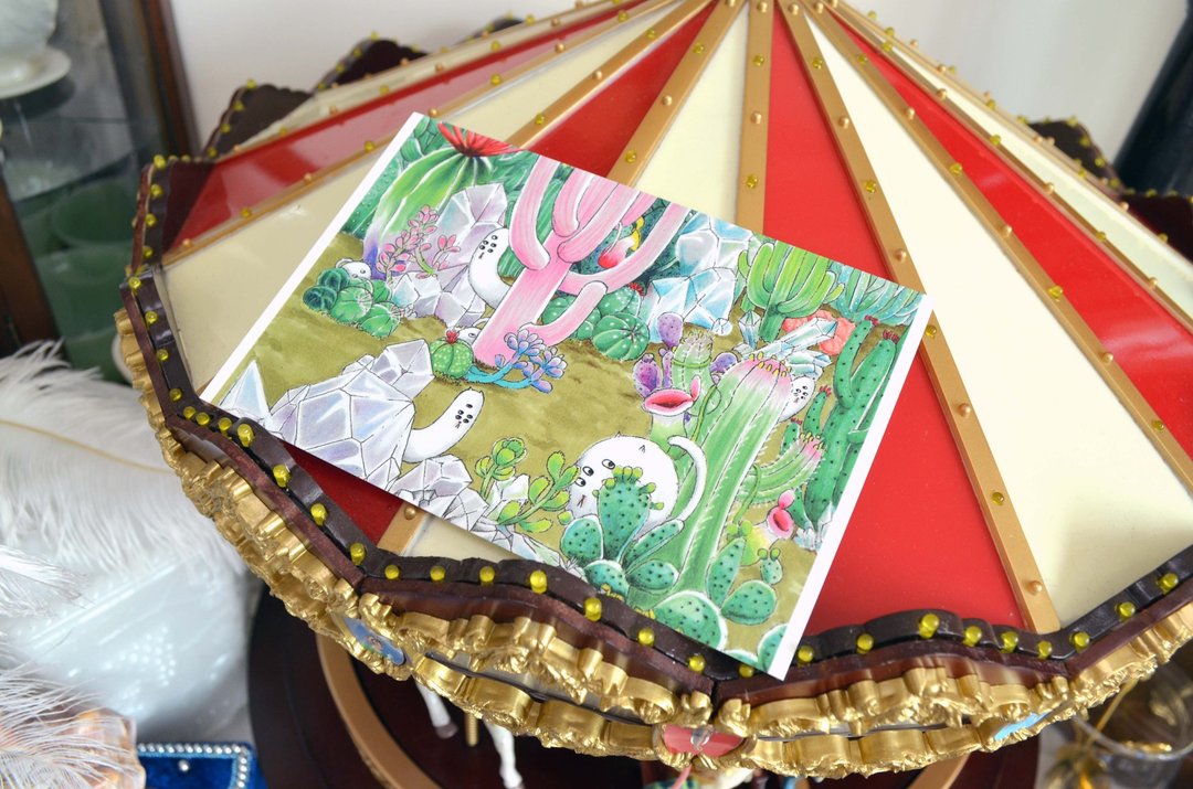 GOOKASO 仙人掌国之森 小怪兽明信片 可书写硬面材质 POSTCARD - 卡片/明信片 - 纸 多色