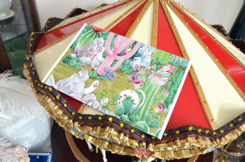 GOOKASO 仙人掌国之森 小怪兽明信片 可书写硬面材质 POSTCARD - 卡片/明信片 - 纸 多色