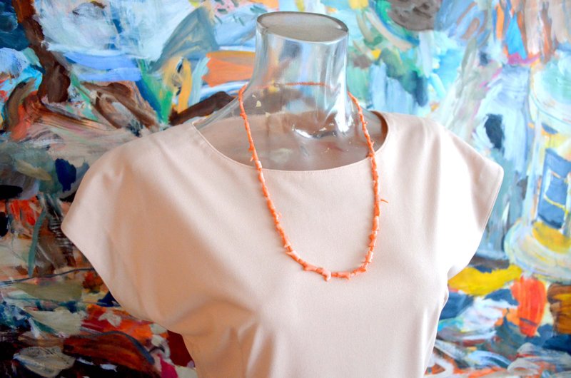 超美稀有红珊瑚项链 高贵优雅 日本二手中古珠宝首饰古着 - 项链 - 其他材质 粉红色