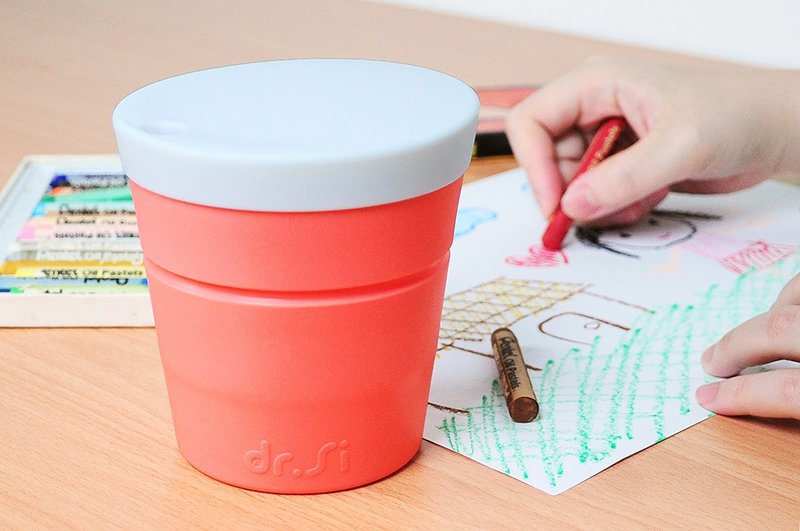 450ml 巧力杯-活力珊瑚橘 - 其他杯子 - 硅胶 橘色