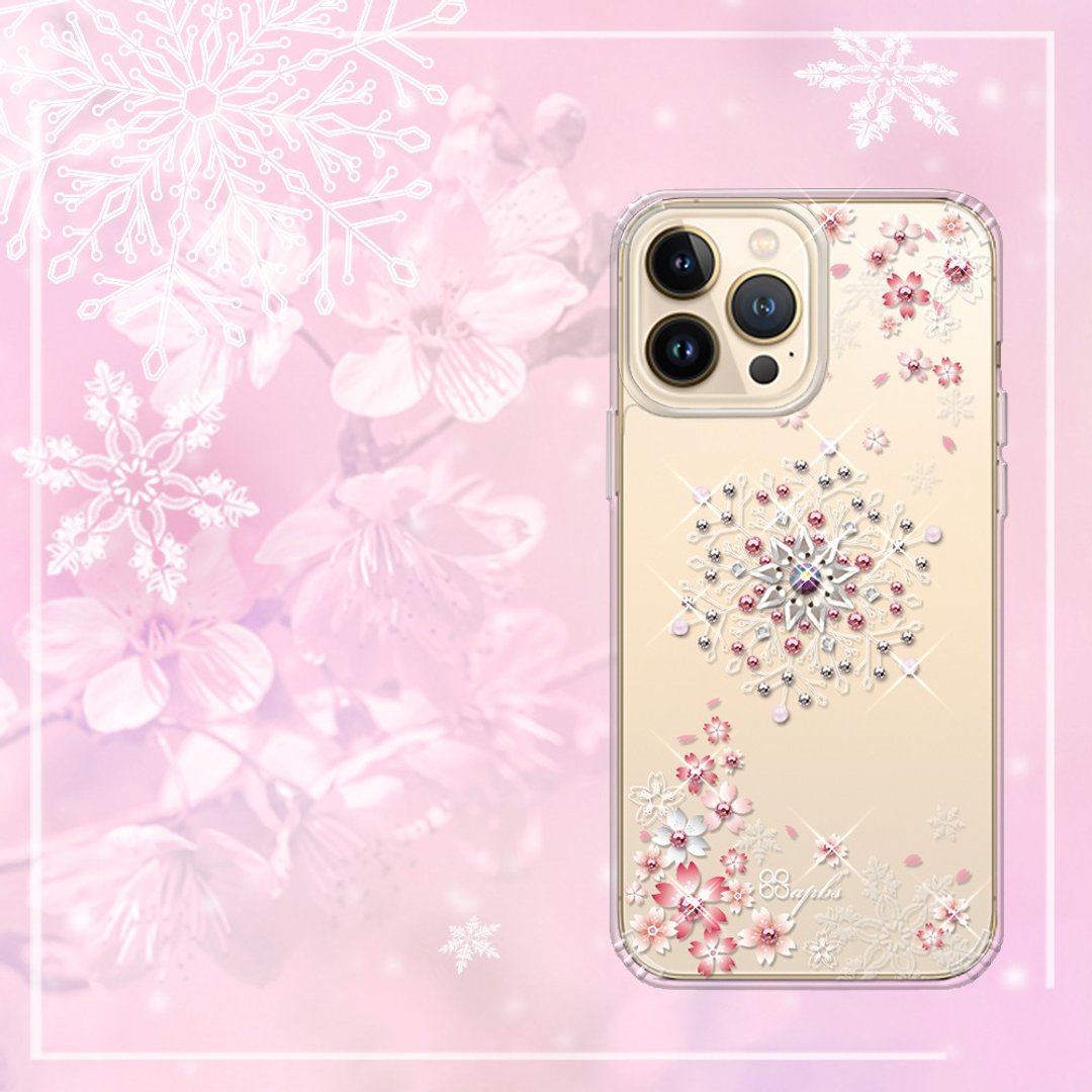 iPhone 13全系列 水晶彩钻防震双料手机壳-樱飞雪 - 手机壳/手机套 - 其他材质 多色