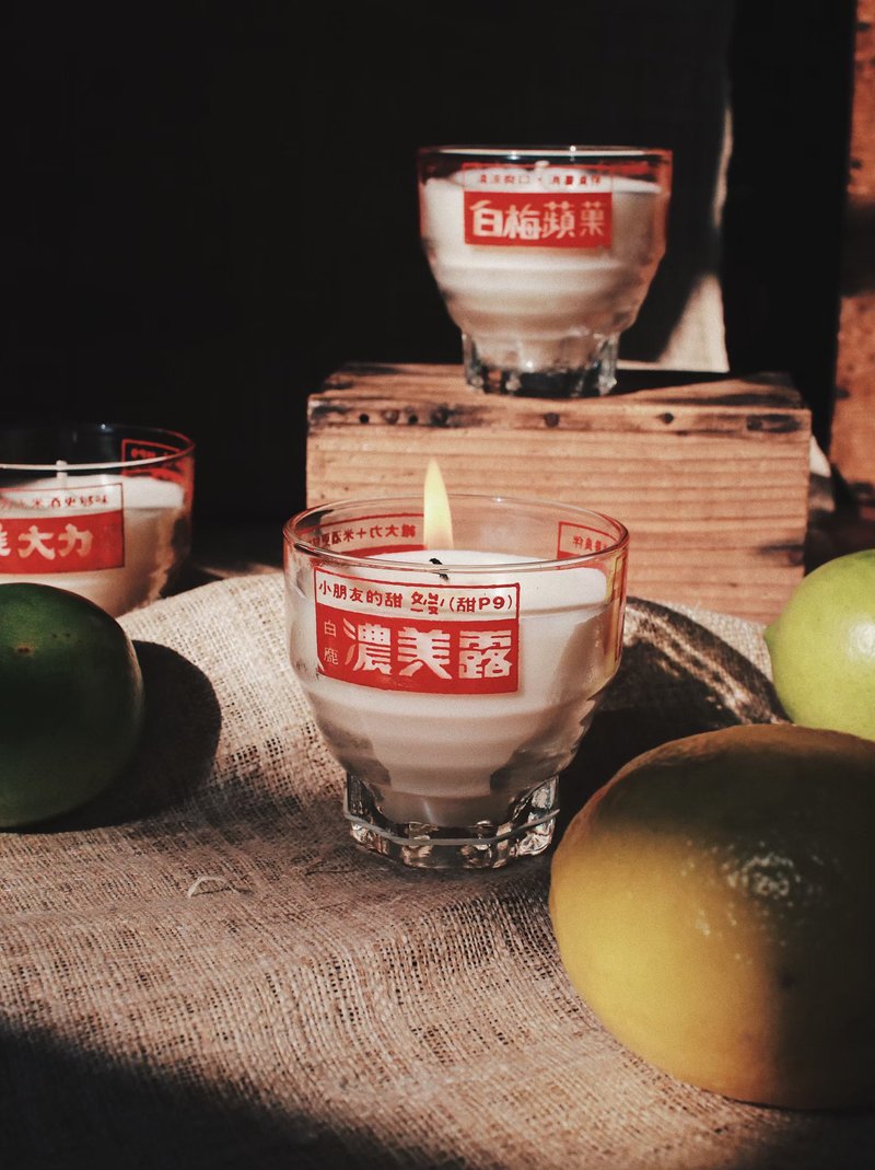 笑诙商行 早期汽水玻璃香氛蜡烛 - 蜡烛/烛台 - 玻璃 白色