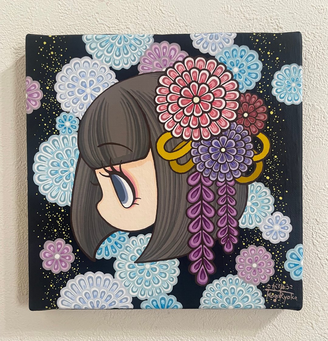 独一无二原画 Tsumami Series #2 手绘压克力画  正方形画布 - 海报/装饰画/版画 - 棉 