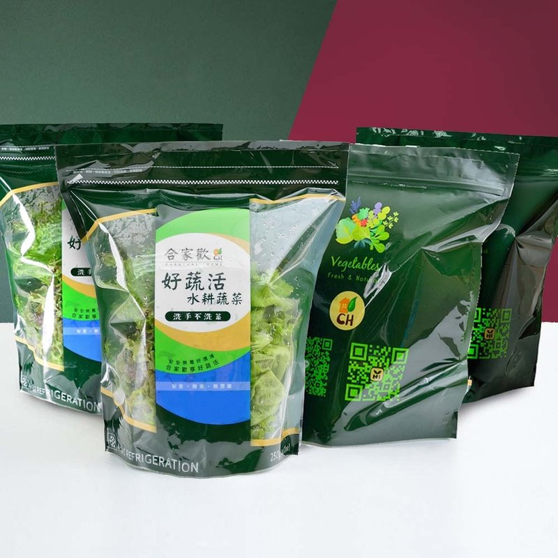 【火焰双享】超值4入 / 红、绿火焰各2包 / 水耕生菜 / (250g/包) - 其他 - 新鲜食材 绿色