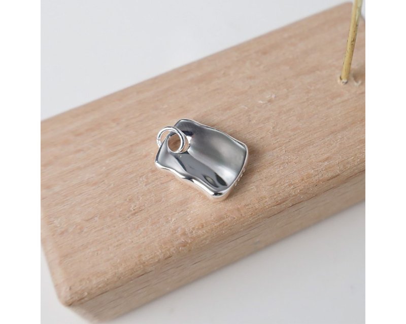 I 小方牌 I 925纯银坠子 可刻字 可加装在手链 - 项链 - 纯银 银色