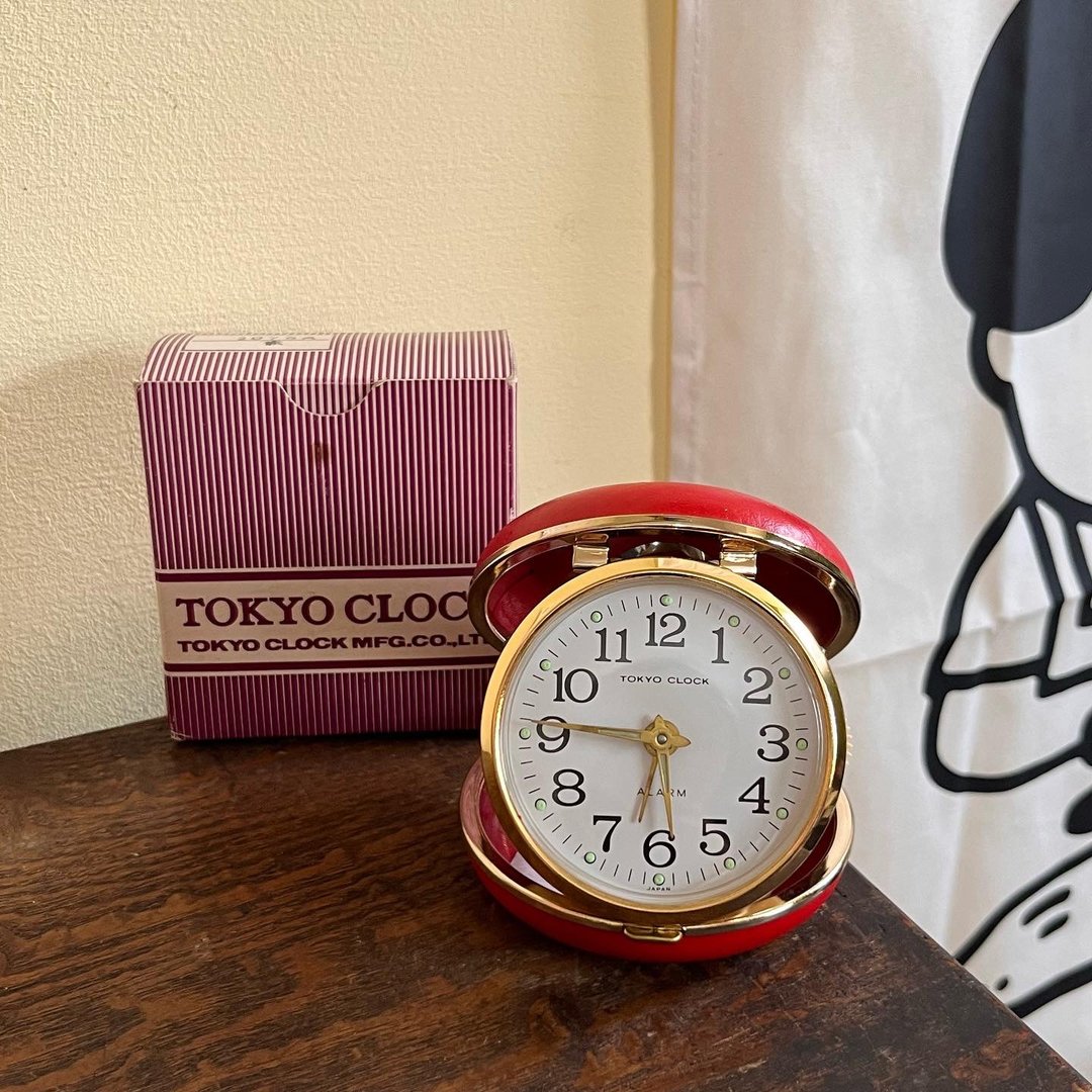 日本Tokyo clock 古董旅行发条钟 - 时钟/闹钟 - 其他材质 红色